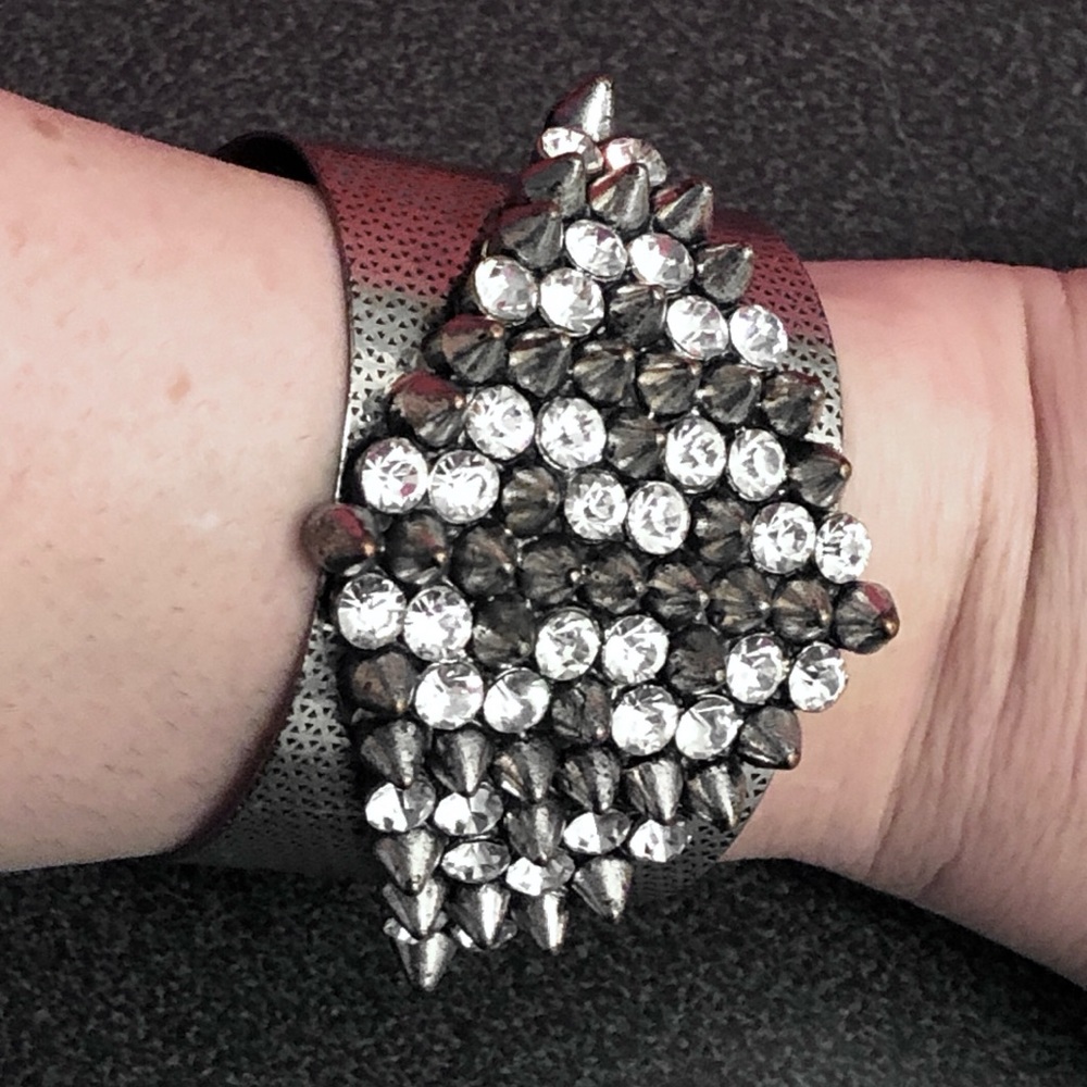 Absolute Stunner Rhinestone & Spike Bracelet - Picture 4 of 5